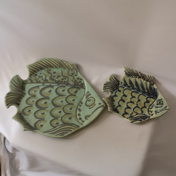 Lakeside Pottery Canada Art Set Of 2 Studio Art Pottery Fish